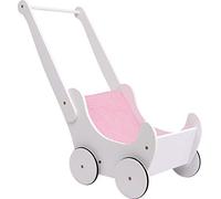 Small Foot Company 2864 - Coche de muecas de madera, color blanco [importado de Alemania]