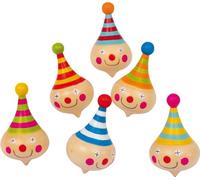 Small Foot Company 6138 - Juego de peonzas de payaso (6 unidades) [Importado de Alemania]