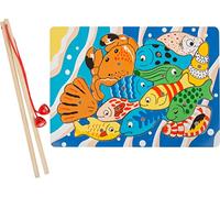 Small Foot Company 8185 - Puzzle Encajable de Madera, Pesca con Caña Magnética