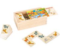 Small Foot Wooden domino safari, FSC® 100%-certified, a fun jigsaw puzzle with c