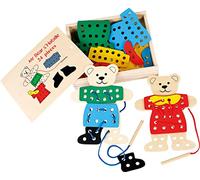 Small Foot Company Juego para Ensartar Oso para Vestir