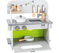small foot 11158 Children's kitchen made of wood, with oven, rotary knobs, pot,