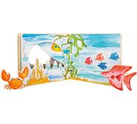 small foot company-Libro ilustrado Interactivo, Animales en Movimiento, estimula la imaginación y Permite Descubrir el Mundo Submarino Krabbe Juguetes, Multicolor, (Small Foot by Legler 11290)