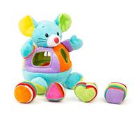 Small Foot Company- Ratón Felpa para ensartar, Small Foot, Juego de motricidad con Funciones de sonajero y Sonido. juguetes, Multicolor (11419) , color/modelo surtido