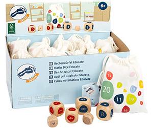 Small Foot Company- Small Foot 11368 Display Cubos para calcular Educate de Madera FSC 100%, Juguetes de Aprendizaje para matemáticas, Multicolor , color/modelo surtido