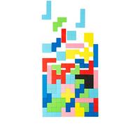 Small Foot Company- Small Foot 11403 Puzzle de Madera Tetris, 114 Piezas, Juego Educativo con Patrones geométricos Generales juguetes, Multicolor , color/modelo surtido