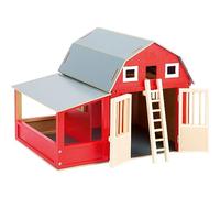 Small Foot Company- Small Foot 8555 Barn Alabama Red Wooden Hutch with Removable Roof Farm Accessories Tiere Juguetes, Color Rojo, L (Handelshaus Legler OHG ZAHLG8555)