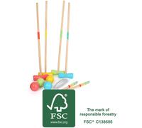 Small Foot Croquet Active Made of Wood, FSC 100% Certified, for The Garden, for