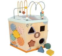 small foot Cubo de motricidad de Madera de 7 Caras XL Safari, a Partir de los 12 Meses