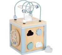 Small Foot Cubo motriz Azul, Madera FSC® 100% certificada, 5 Lados, 12 Meses, 12804