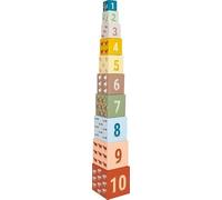 small foot Cubos apilables Farm Buddies, con 10 Cubos, a Partir de los 12 Meses