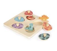 small foot Dino, Madera FSC 100% certificada, memo con 6 Piezas de Puzzle, a Partir de 12 Meses, 12649