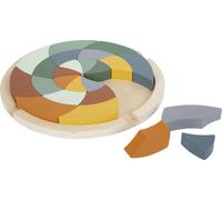 small foot-fantasía Rompecabezas de Colores de Madera Safari, Juego para Constru