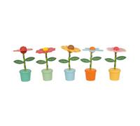 Small Foot Figuras articuladas de Flores, 10 Figuras de Madera con Colorido diseño Floral, a Partir de 3 años, 12720