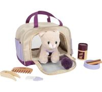 small foot Gato con Bolsa y Set de cuidados, Color Lila, con Accesorios, a Partir de 2 años