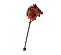 Small Foot Horse Donner Sound and Soft Textile Head, Wooden Sticks with Two Wheels, from 3 Years 4105 Caballo Juguete, Multicolor, Medium