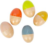 Small Foot Huevos Musicales Groovy Beats, instru. Infantil a Partir de 6 Meses, Madera, sensación Ritmo/Beat, 12252