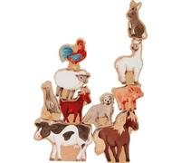 small foot Juego de Animales apilables Farm Buddies, 10 Animales para equilibrar, a Partir de los 12 Meses