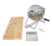 Small Foot Juego de bingo con tambor de lotería de metal, materiales de juego de madera, juguetes a partir de 5 años, naturales, 1831 juguetes, 2019762