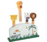 Small Foot Juego de Encaje Animales saltarines Safari” con 4 Figuras, Juguete motriz Desde 3 años, 12758