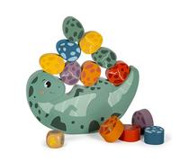 small foot® Juego de equilibrio Dino – Juego de apilar de madera FSC® 100% – A partir de 3 años