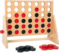 Small Foot- Juego de salón Cuatro en Raya de Madera, clásico en versión Grande, a Partir de 5 años, 1981 Familia Juguetes, Multicolor (1981.0)