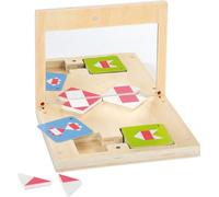 Small Foot Design Juego de Simetría con Espejo Educate, Caja de Madera, Blanco, Grande, 5+, 12463