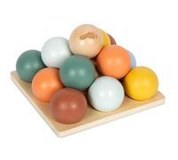 Small Foot Juego Montessori de clasificación con Bolas, FSC® 100%, 9 hendiduras, 14 Bolas, Partir 1 año, 12815