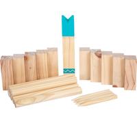 small foot Juego Vikingo Kubb Compacto Active de Madera, Popular Juego de Exteri