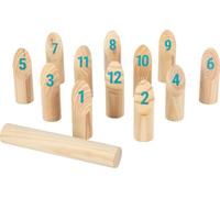 small foot Juego Vikingo Kubb con número Active de Madera, de Exterior para el jardín para Toda la Familia, 12402