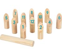 small foot Juego Vikingo Kubb con número Active de Madera, de Exterior para el jardín para Toda la Familia, 12402