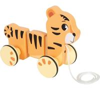 Small Foot Juguete de Arrastre Tigre Safari, de Madera FSC® 100% certificada, Juguete de motricidad, a Partir de 12 Meses, 12733