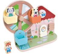 Small Foot Design Juguete de motricidad Noria Jungle Friends FSC®100% con figuras, 12 meses, 12764
