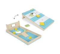 Small Foot Lanzamiento de Sacos y Hockey elástico de Madera Active, Juego 2 en 1, para niños a Partir de 5 años, 12481