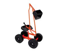 Small Foot Bagger mit Schaufel und Rädern für Kinder, Sandspielzeug, 360° drehbar, AB 3 Jahren, 4628 Toys, Color Negro, NS (2020139)