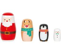 small foot Matrioska, Madera, simpáticas muñecas Nido, 4 Piezas, Juego de apilar para niños Mayores de 2 años, 12682