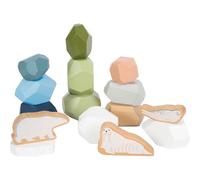 small foot-Montessori Piedras de Equilibrio Arctic, de Madera certificada FSC 100%, Juego de apilar a Partir de 12 Meses, 12440, Multicolor, Small