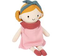 Small Foot Muñeca de Tela Lina, Peluche de 39 cm Vestido Rosa, diseñada con cariño para bebés y niños pequeños, 12778