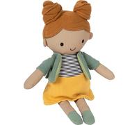 Small Foot Muñeco de Tela Leo, Peluche de 39 cm con Peto, diseñado con cariño, para bebés y niños pequeños, 12779