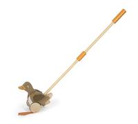 Small Foot Patito para Empujar con Cabeza móvil, Madera, a Aprender a Andar, a Partir de 18 Meses, 12493