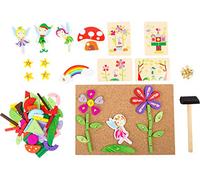 Small Foot pequeño pie 10227 Martillo Juego Hada Hecho de Madera, Piso de Corcho con Motivos de Hadas para Martillo, a Partir de 6 años