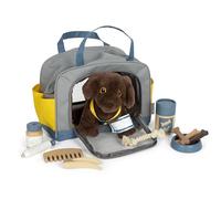 small foot-Perro Perrito con Bolsa y Set de Aseo, Juguete como Mascotas, Juego de rol para niños Mayores de 2 años, 12600, Multicolor, Klein