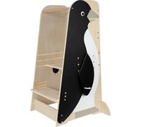 Small Foot Design Torre de aprendizaje Wildlife pingüino, madera, altura regulable, 50 kg, 2+ años