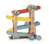 Small Foot Design Pista de canicas Dino - Robusta en madera FSC 100% - 5 piezas - desde 18 meses