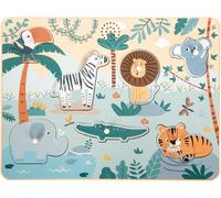 Small Foot Design Puzzle encajable Sonidos de Animales Safari – Madera FSC®, 5 piezas, desde 1 año