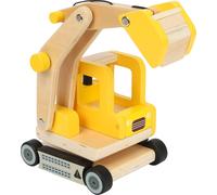 Small Foot 12010 - Excavadora de Madera con certificación FSC 100%, Brazo articulado, rotación de 360 Grados, Juguete de construcción en casa, Multicolor