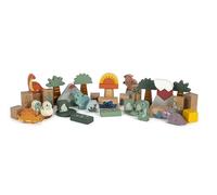 small foot Set Bloques de construcción Dino, Madera FSC 100% certificada, a Partir de 12 Meses, 12621