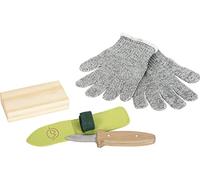 Small Foot Set cuhillo para tallar Discover, Cuchillo Incl. Funda, para niños Desde los 6 años, 12385 Herramienta de Juego Toys, Color Negro