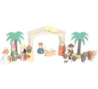 Small Foot Set Juego Belén de Madera Cuento de Navidad decoración navideña Figuras detalladas a Partir de 3 años, 12689