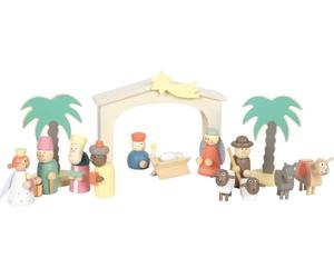 Small Foot Set Juego Belén de Madera Cuento de Navidad decoración navideña Figuras detalladas a Partir de 3 años, 12689
